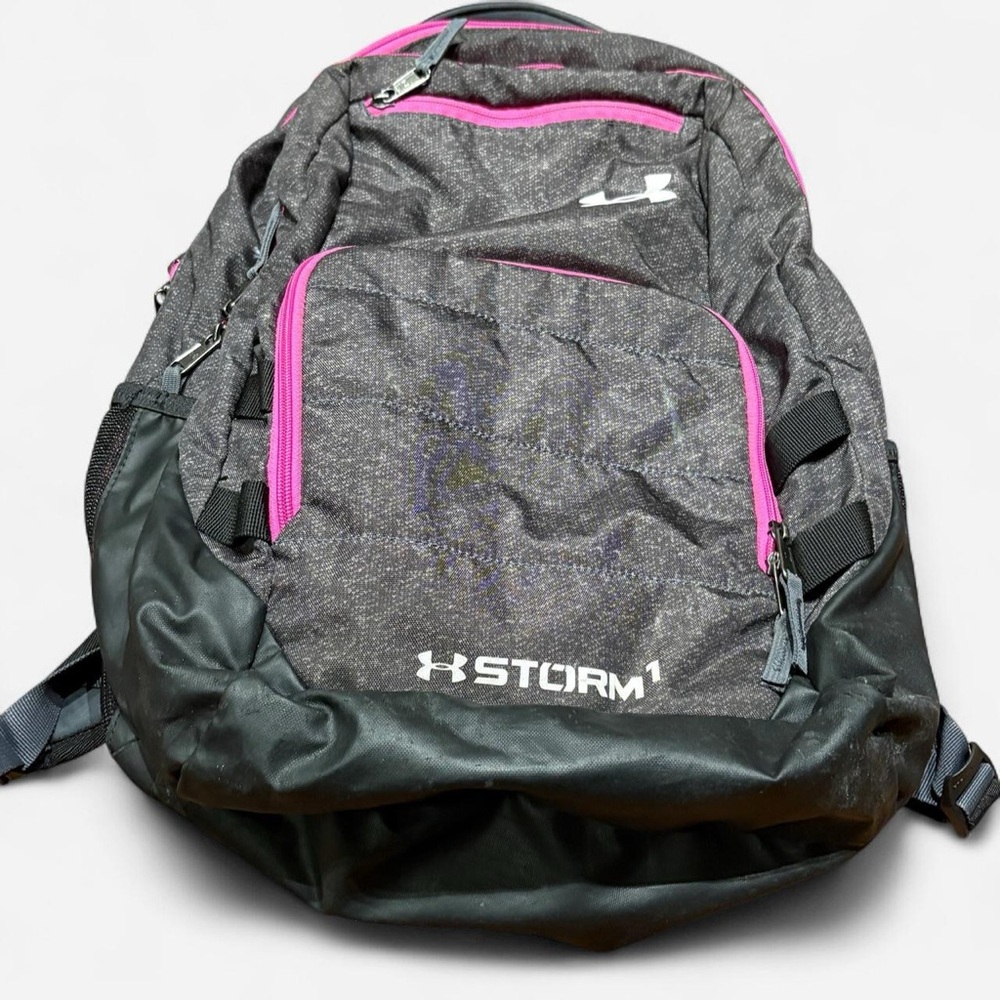 Under Armour Charcoal and Magenta Women's Backpack - Picture 2 of 7